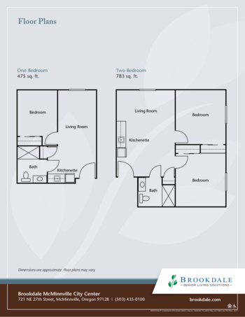 Floorplan of Brookdale McMinnville City Center, Assisted Living, Memory Care, McMinnville, OR 2