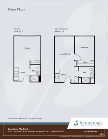 Floorplan of Brookdale Medford, Assisted Living, Medford, OR 1
