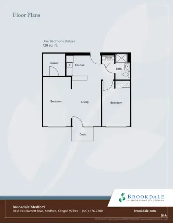 Floorplan of Brookdale Medford, Assisted Living, Medford, OR 2