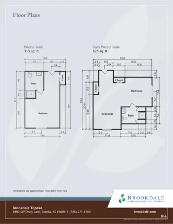 Floorplan of Brookdale Topeka, Assisted Living, Topeka, KS 1
