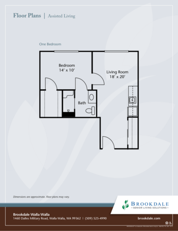 Floorplan of Brookdale Walla Walla, Assisted Living, Walla Walla, WA 2