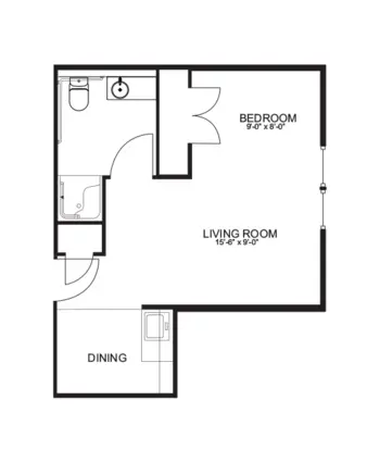 Floorplan of Carriage House of Fisher-Titus, Assisted Living, Norwalk, OH 1