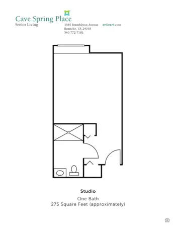 Floorplan of Cave Spring Place, Assisted Living, Roanoke, VA 1