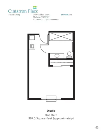 Floorplan of Cimarron Place, Assisted Living, Midland, TX 1