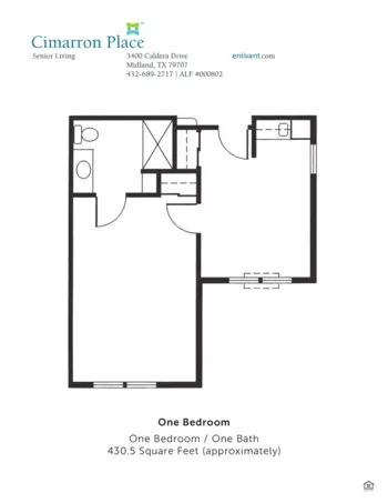 Floorplan of Cimarron Place, Assisted Living, Midland, TX 2