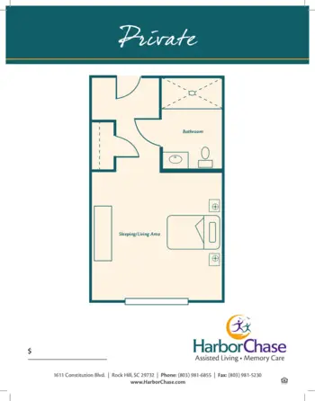 Floorplan of HarborChase of Rock Hill, Assisted Living, Memory Care, Rock Hill, SC 1