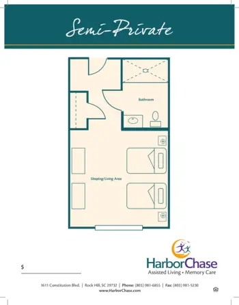 Floorplan of HarborChase of Rock Hill, Assisted Living, Memory Care, Rock Hill, SC 2