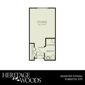 Floorplan of Heritage Woods, Assisted Living, Winston Salem, NC 1