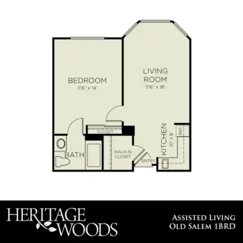 Floorplan of Heritage Woods, Assisted Living, Winston Salem, NC 2