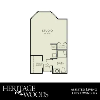 Floorplan of Heritage Woods, Assisted Living, Winston Salem, NC 3