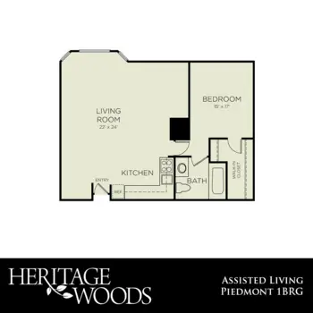 Floorplan of Heritage Woods, Assisted Living, Winston Salem, NC 4