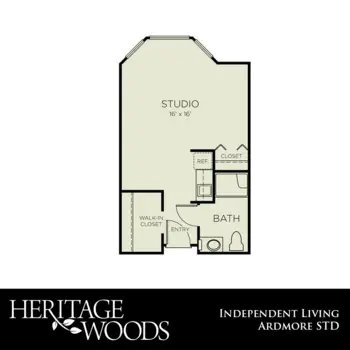 Floorplan of Heritage Woods, Assisted Living, Winston Salem, NC 8