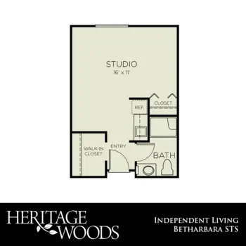 Floorplan of Heritage Woods, Assisted Living, Winston Salem, NC 9