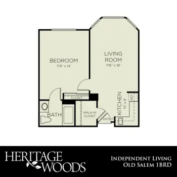 Floorplan of Heritage Woods, Assisted Living, Winston Salem, NC 11