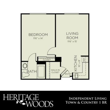 Floorplan of Heritage Woods, Assisted Living, Winston Salem, NC 14