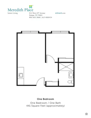 Floorplan of Meredith Place, Assisted Living, Pampa, TX 2