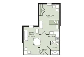 Floorplan of Morningside of Raleigh, Assisted Living, Raleigh, NC 2