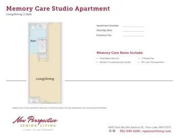 Floorplan of New Perspective Prior Lake, Assisted Living, Memory Care, Prior Lake, MN 3