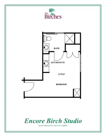 Floorplan of The Birches, Assisted Living, Clarendon Hills, IL 7