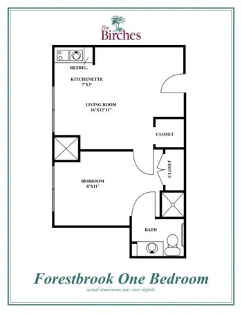 Floorplan of The Birches, Assisted Living, Clarendon Hills, IL 9