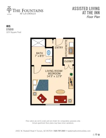 Floorplan of The Fountains at La Cholla, Assisted Living, Tucson, AZ 2