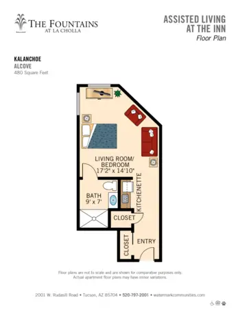 Floorplan of The Fountains at La Cholla, Assisted Living, Tucson, AZ 4