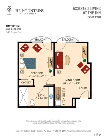Floorplan of The Fountains at La Cholla, Assisted Living, Tucson, AZ 7