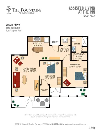 Floorplan of The Fountains at La Cholla, Assisted Living, Tucson, AZ 11