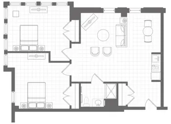 Floorplan of The Residence at Melrose Station, Assisted Living, Melrose, MA 2