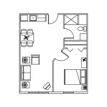 Floorplan of Aspen Ridge, Assisted Living, Gaylord, MI 1
