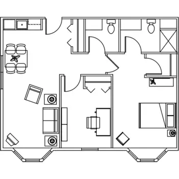 Floorplan of Aspen Ridge, Assisted Living, Gaylord, MI 9