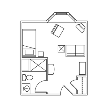 Floorplan of Aspen Ridge, Assisted Living, Gaylord, MI 14