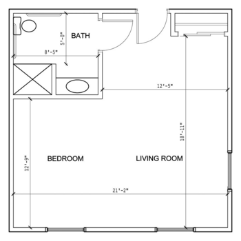 Floorplan of Aspen Ridge, Assisted Living, Gaylord, MI 17
