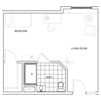 Floorplan of Aspen Ridge, Assisted Living, Gaylord, MI 20