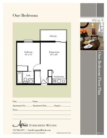 Floorplan of Atria Evergreen Woods, Assisted Living, Spring Hill, FL 3