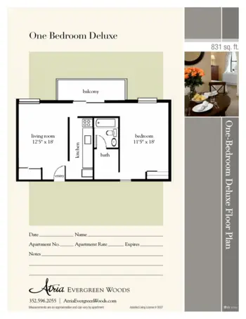 Floorplan of Atria Evergreen Woods, Assisted Living, Spring Hill, FL 4