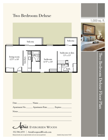 Floorplan of Atria Evergreen Woods, Assisted Living, Spring Hill, FL 6