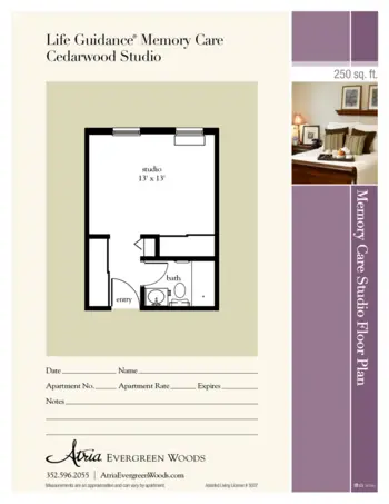 Floorplan of Atria Evergreen Woods, Assisted Living, Spring Hill, FL 7