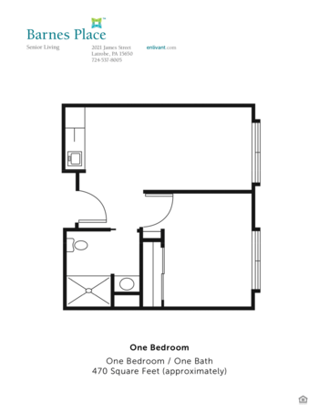 Floorplan of Barnes Place, Assisted Living, Latrobe, PA 3