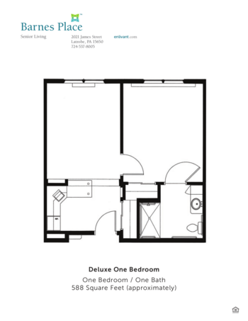 Floorplan of Barnes Place, Assisted Living, Latrobe, PA 4