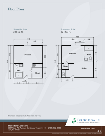 Floorplan of Brookdale Corsicana, Assisted Living, Corsicana, TX 1