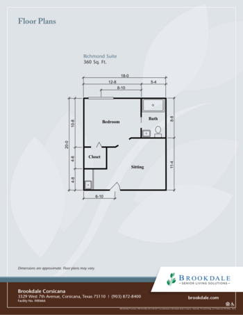 Floorplan of Brookdale Corsicana, Assisted Living, Corsicana, TX 2