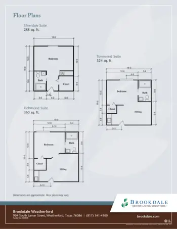 Floorplan of Brookdale Weatherford, Assisted Living, Weatherford, TX 1