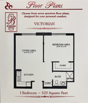 Floorplan of Buckingham South, Assisted Living, Savannah, GA 3