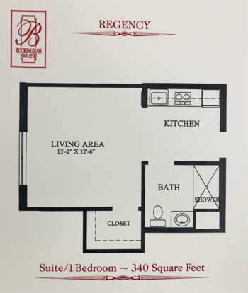 Floorplan of Buckingham South, Assisted Living, Savannah, GA 4
