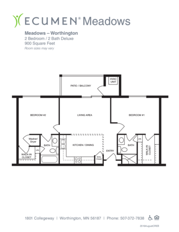 Floorplan of Ecumen Meadows, Assisted Living, Memory Care, Worthington, MN 10