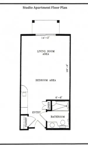 Floorplan of Hallmark Palm Springs, Assisted Living, Palm Springs, CA 3