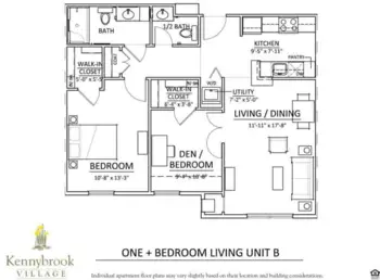Floorplan of Kennybrook Village, Assisted Living, Grimes, IA 1