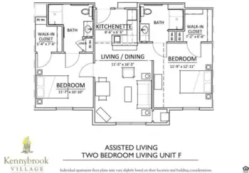 Floorplan of Kennybrook Village, Assisted Living, Grimes, IA 6