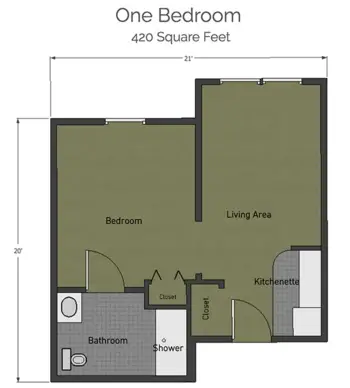 Floorplan of Lakeview Assisted Living (Battle Creek), Assisted Living, Battle Creek, MI 1